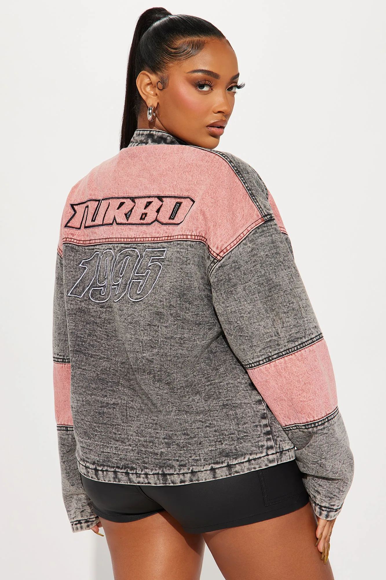 1996 Throwback Bomber Jacket - Grey/combo