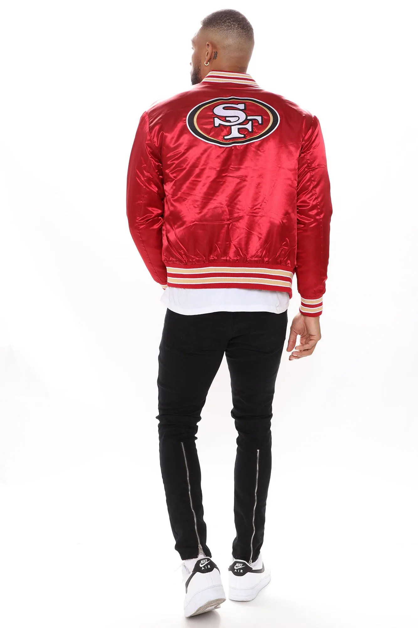 49ers Retro Bomber Jacket - Red