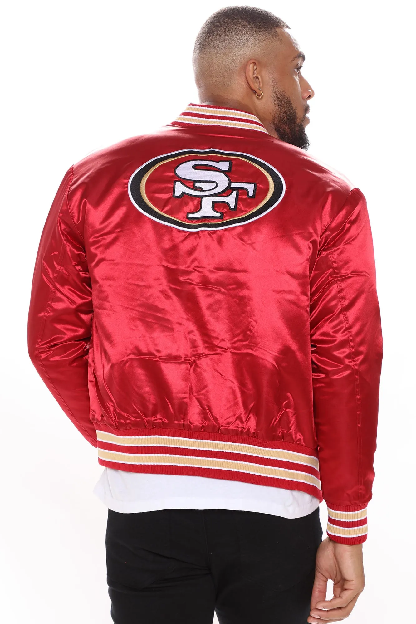 49ers Retro Bomber Jacket - Red