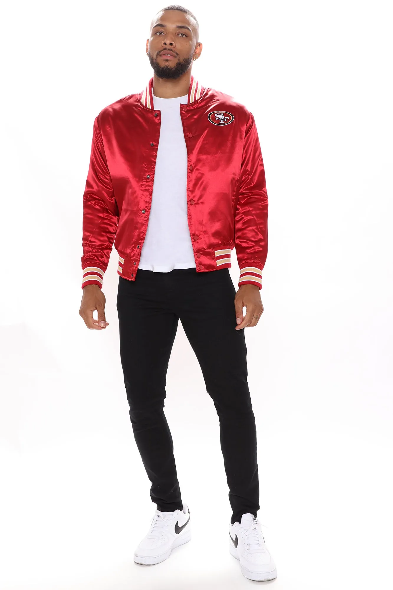 49ers Retro Bomber Jacket - Red