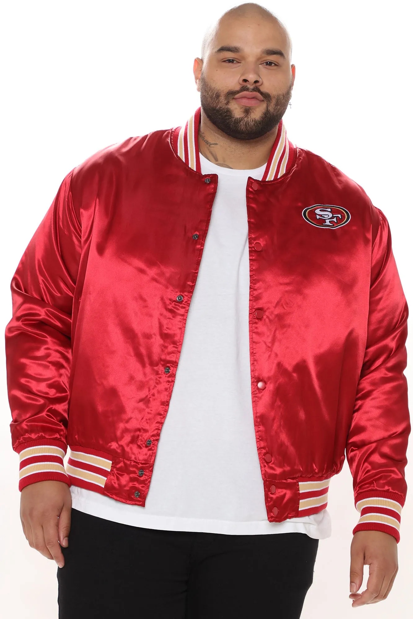 49ers Retro Bomber Jacket - Red