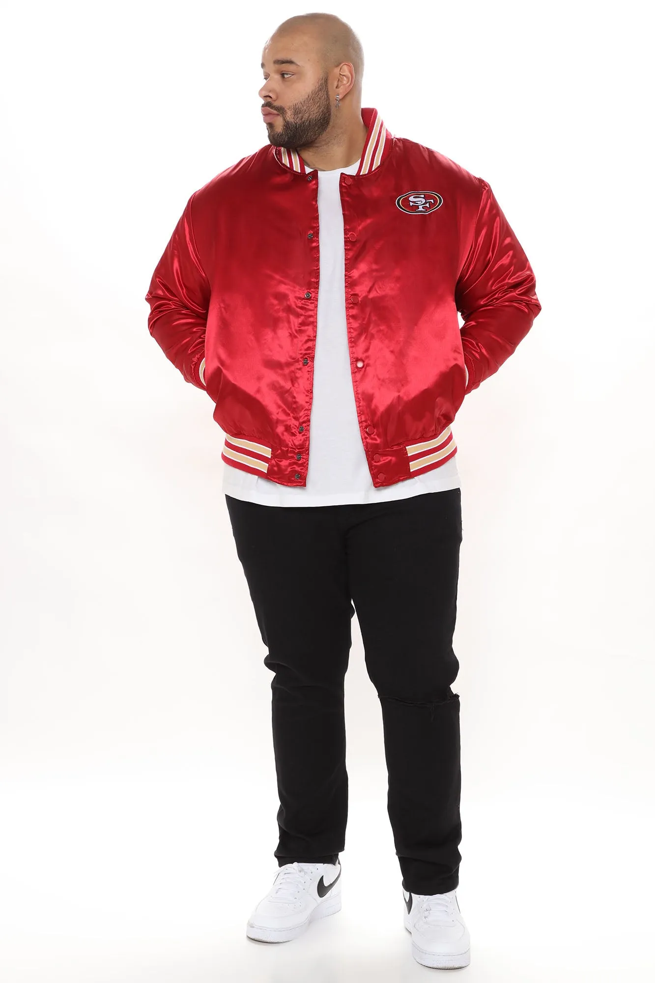 49ers Retro Bomber Jacket - Red