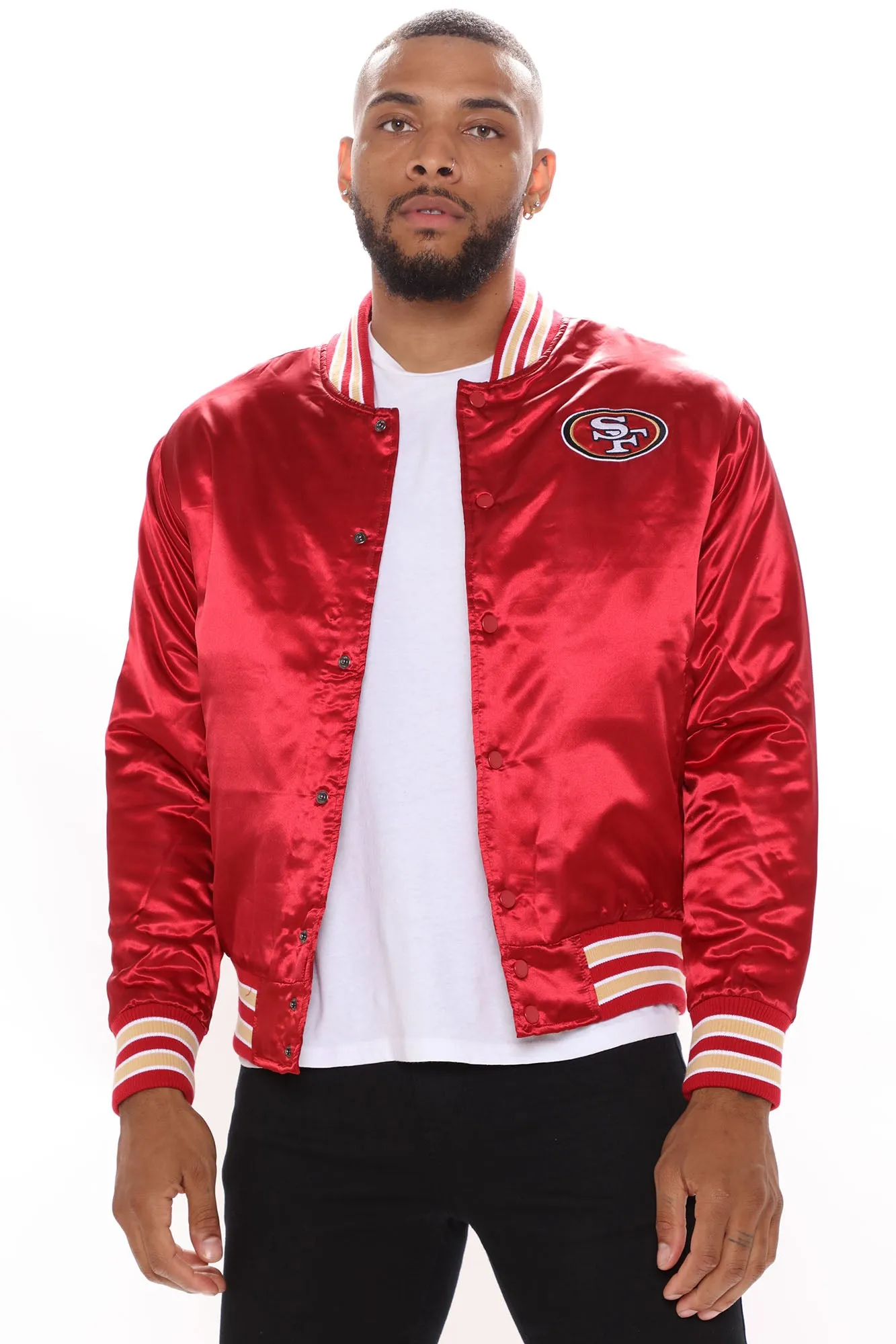 49ers Retro Bomber Jacket - Red