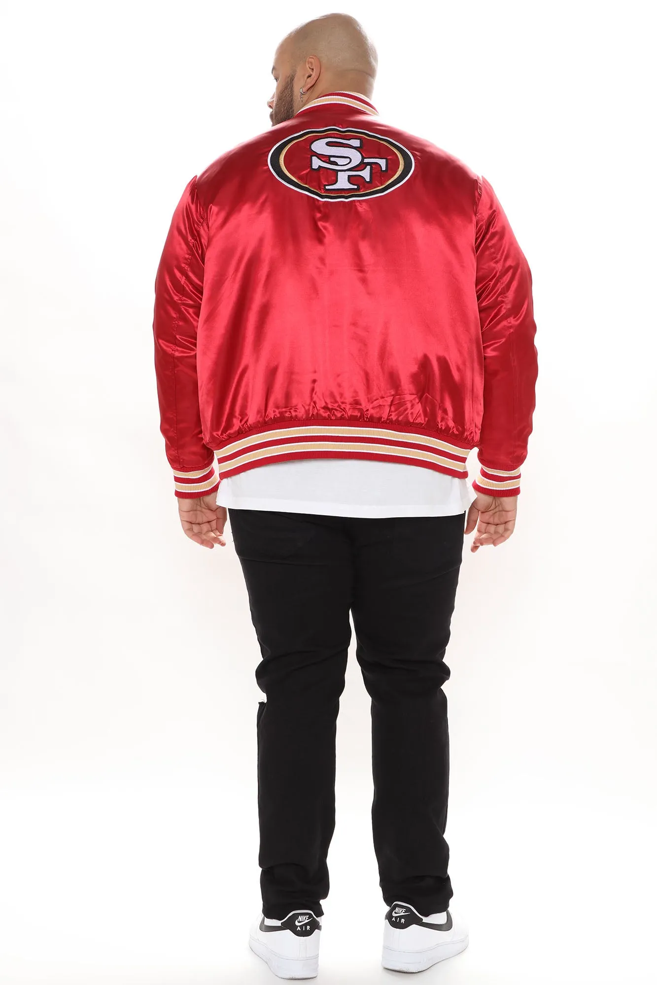 49ers Retro Bomber Jacket - Red