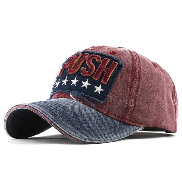 5 Star Push Embroidered Baseball Cap