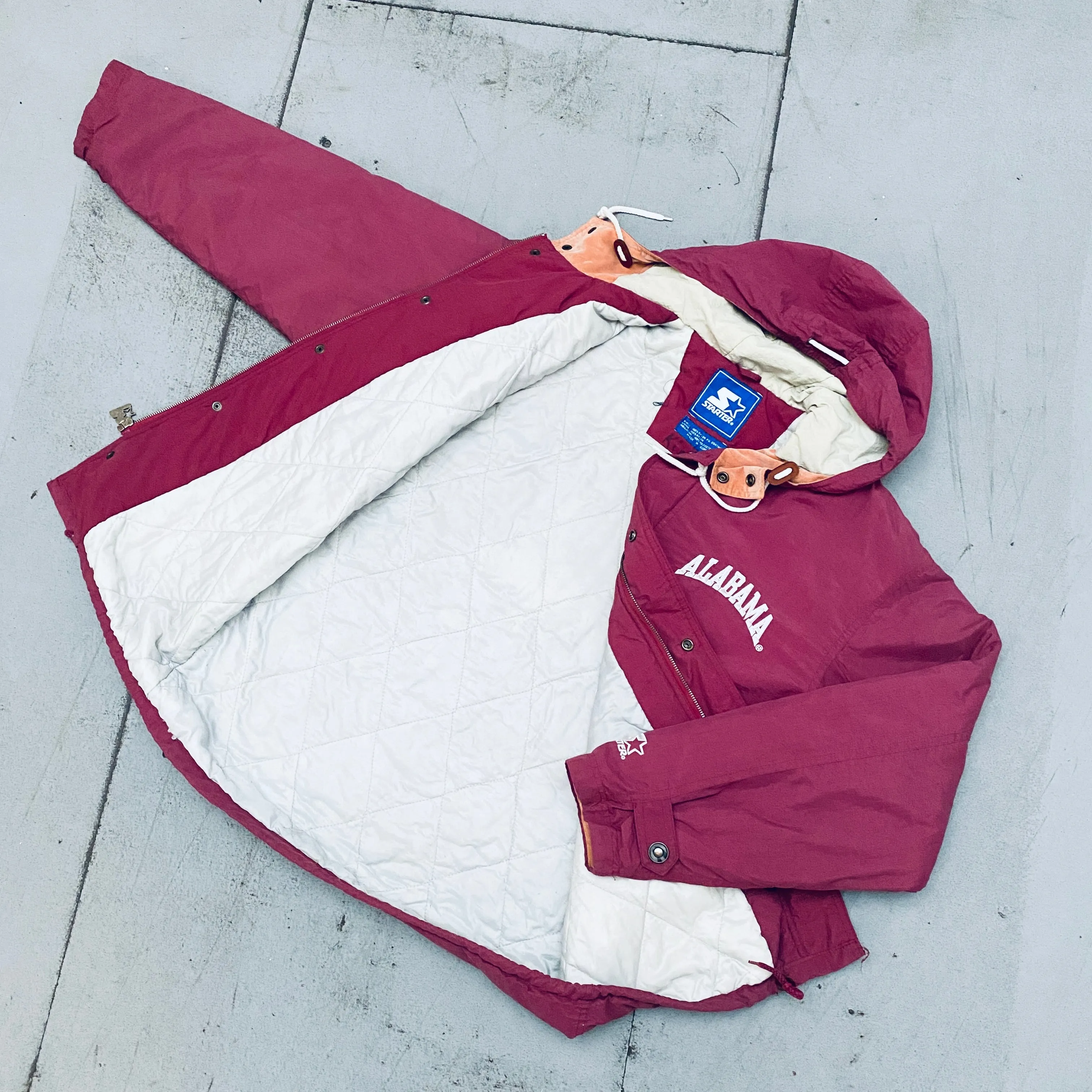 Alabama Crimson Tide: 1990's Fullzip Starter Trench Coat (S/M)