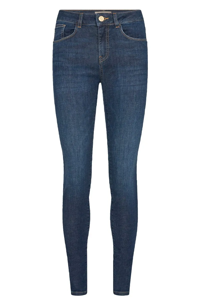 Alli Cover Jeans | Blue Denim | Jeans fra Mos Mosh