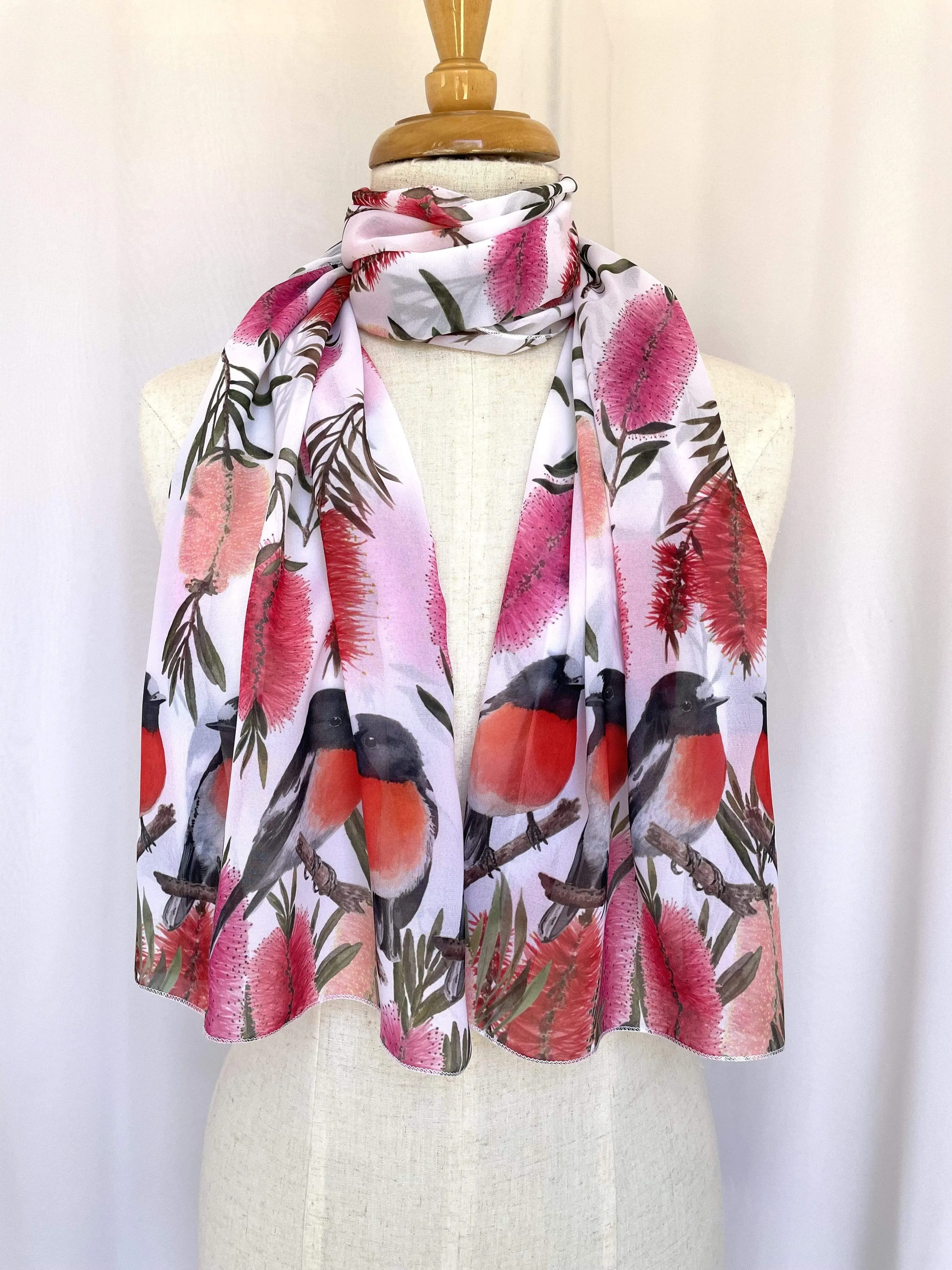 Australian Scarlet Robin Scarf