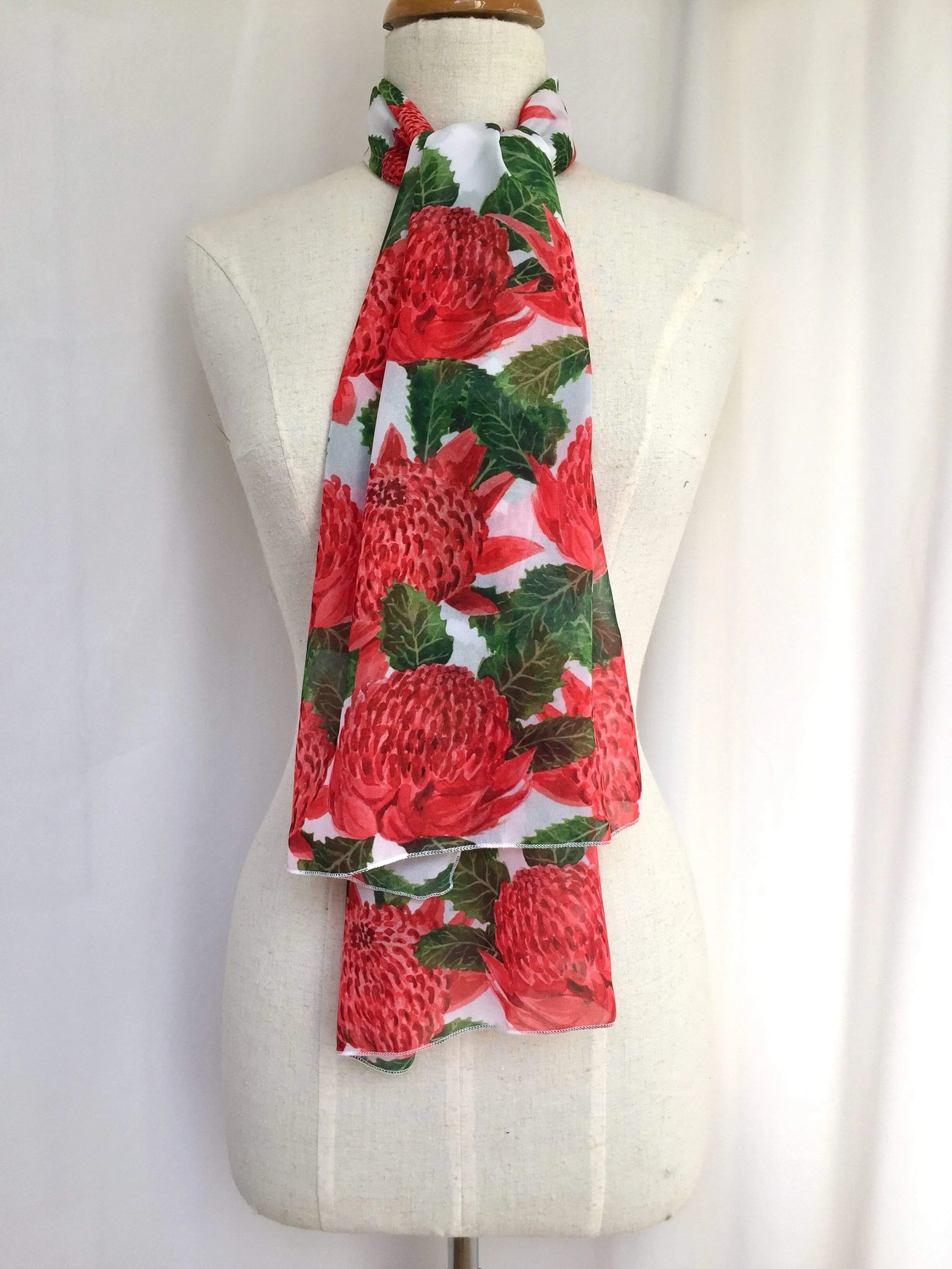 Australian Waratah Flower Scarf