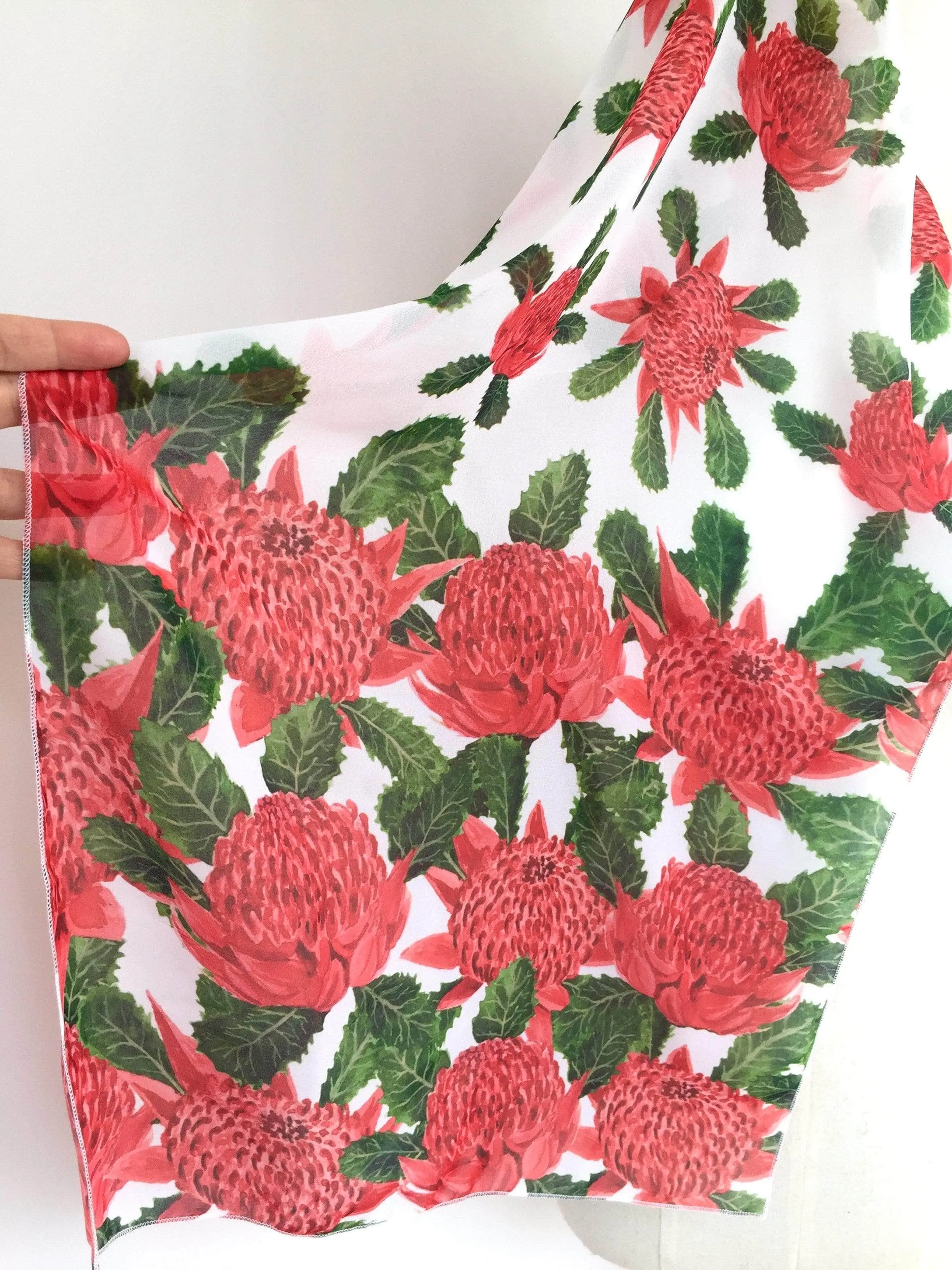 Australian Waratah Flower Scarf