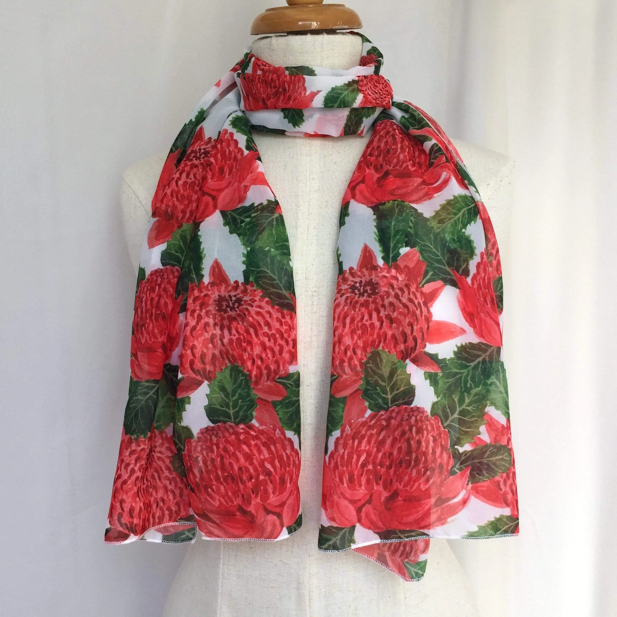 Australian Waratah Flower Scarf