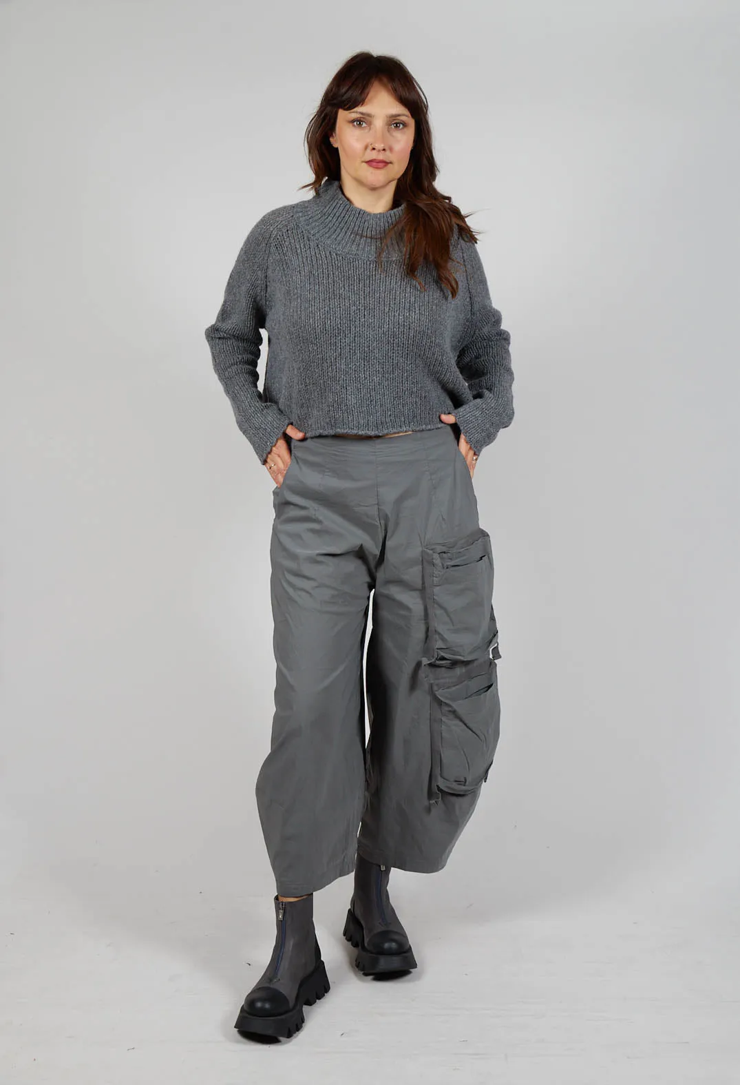 Balloon Leg Utility Trousers in Rock