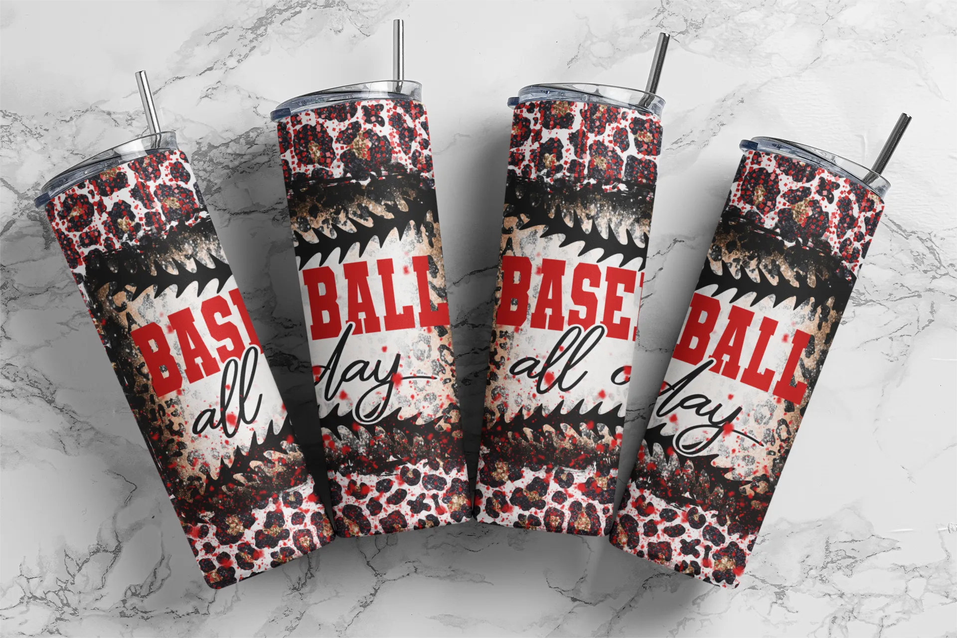 Baseball All Day - Digital Tumbler PNG