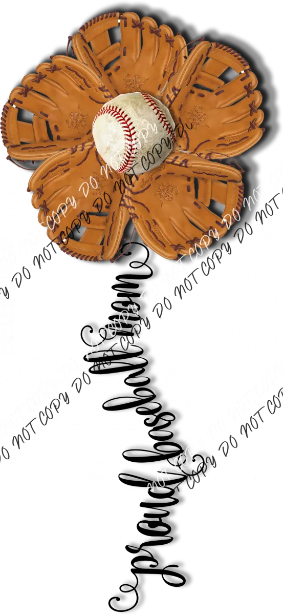 Baseball Glove Flower DTF Transfer