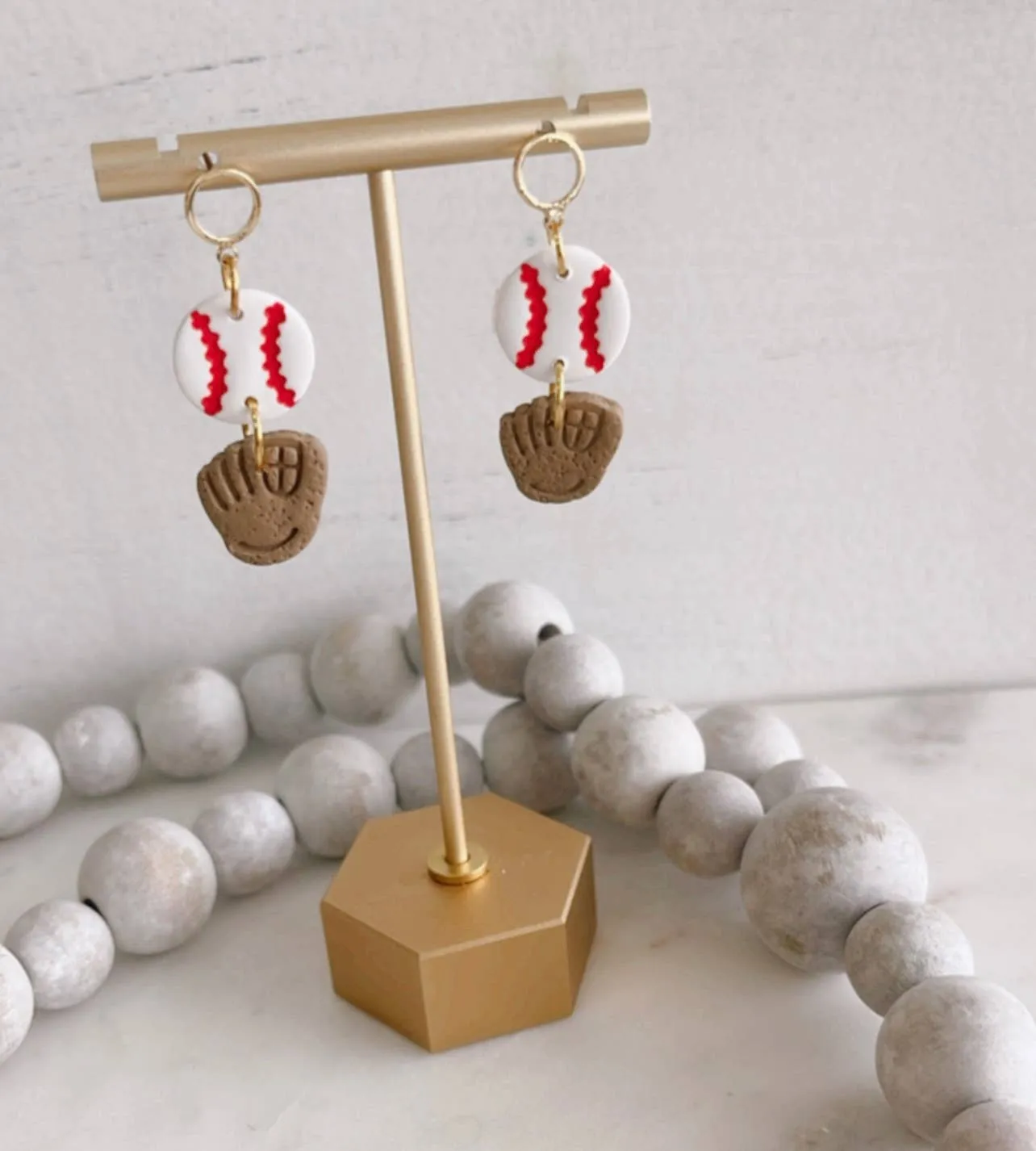 BASEBALL | SOFTBALL | CLAY EARRINGS |  SPORTS EARRINGS: BASEBALL