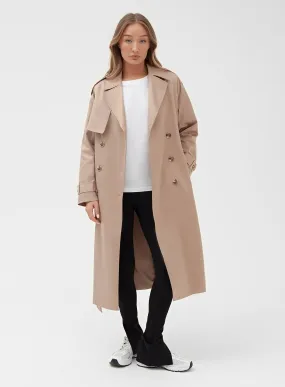 Beige Belted Trench Coat - Lille