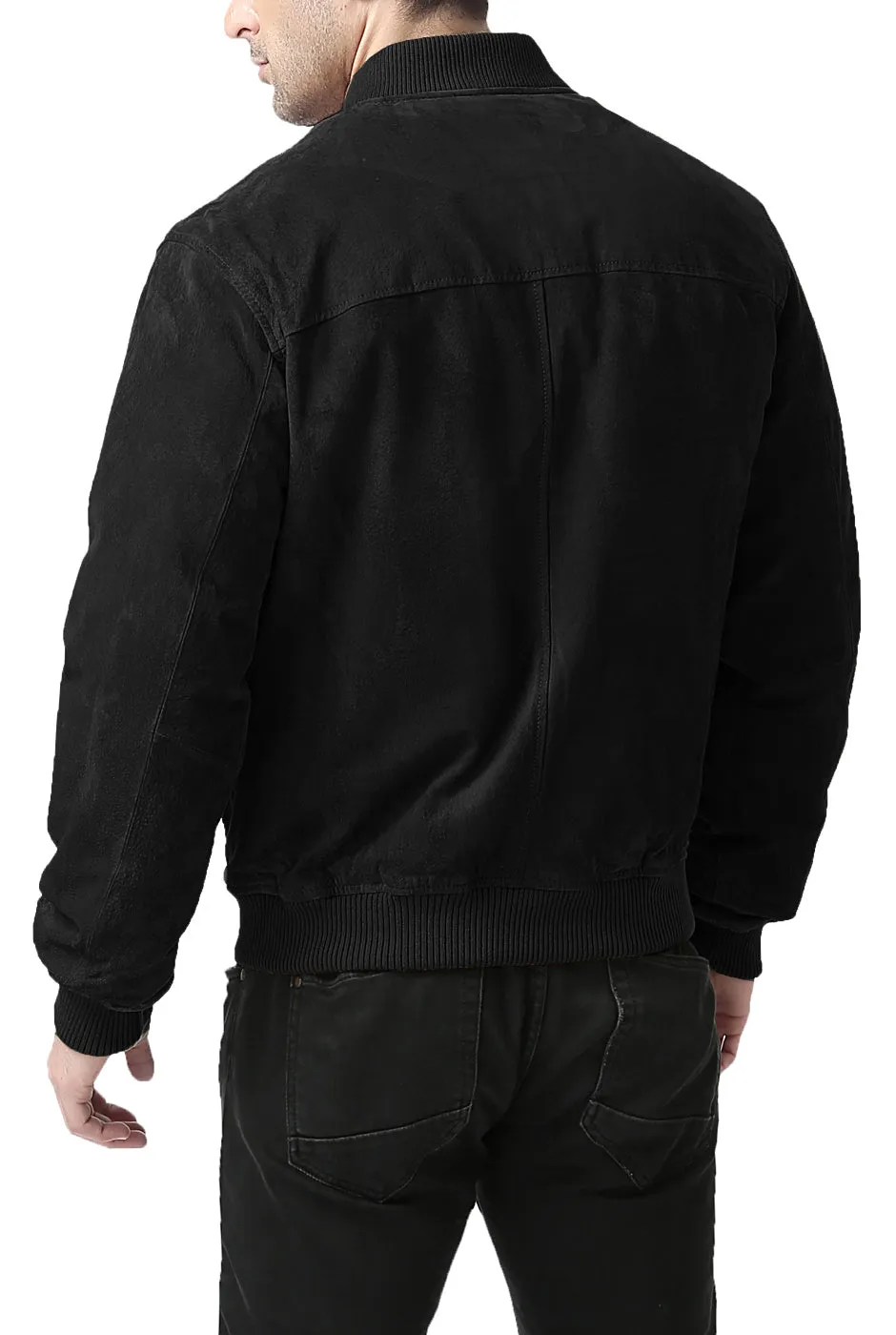 BGSD Men Urban Leather Bomber Jacket