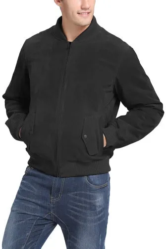 BGSD Men Urban Leather Bomber Jacket