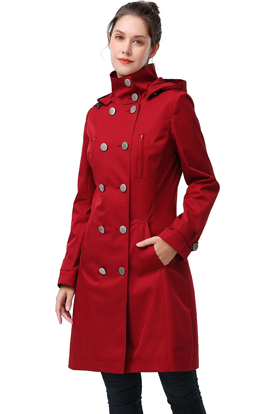 BGSD Women Amari Waterproof Hooded Trench Coat