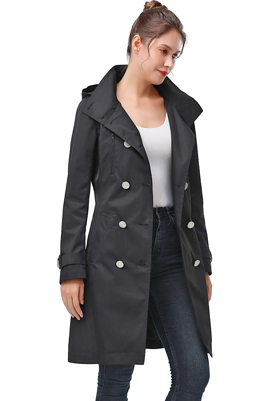 BGSD Women Amari Waterproof Hooded Trench Coat