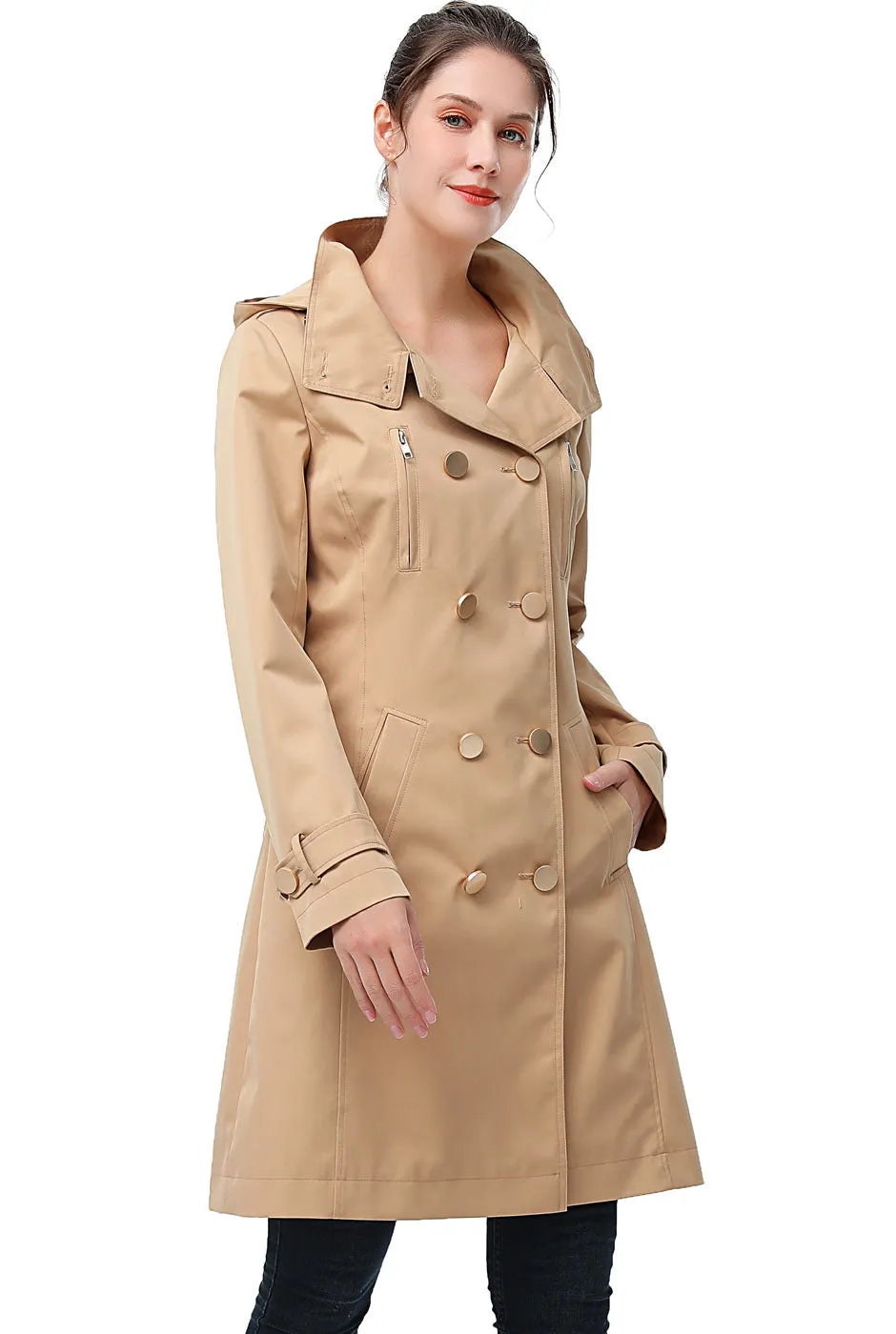 BGSD Women Amari Waterproof Hooded Trench Coat