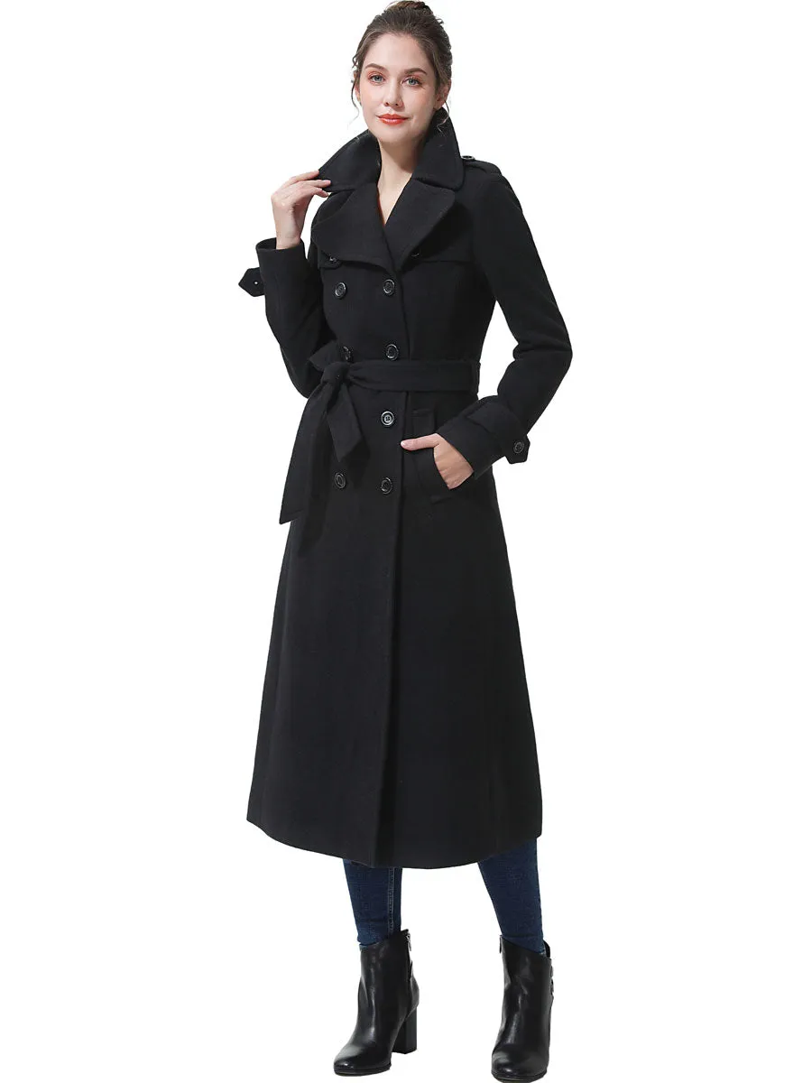 BGSD Women Dee Full Length Long Wool Trench Coat