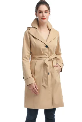 BGSD Women Eva Waterproof Hooded Trench Coat