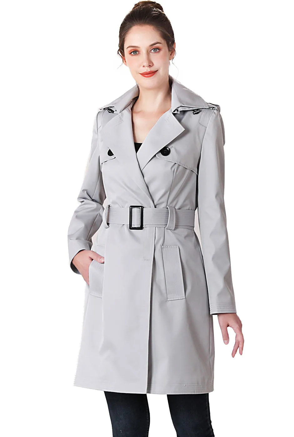 BGSD Women Gabby Waterproof Hooded Trench Coat