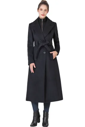 BGSD Women May Belted Wrap Wool Trench Coat