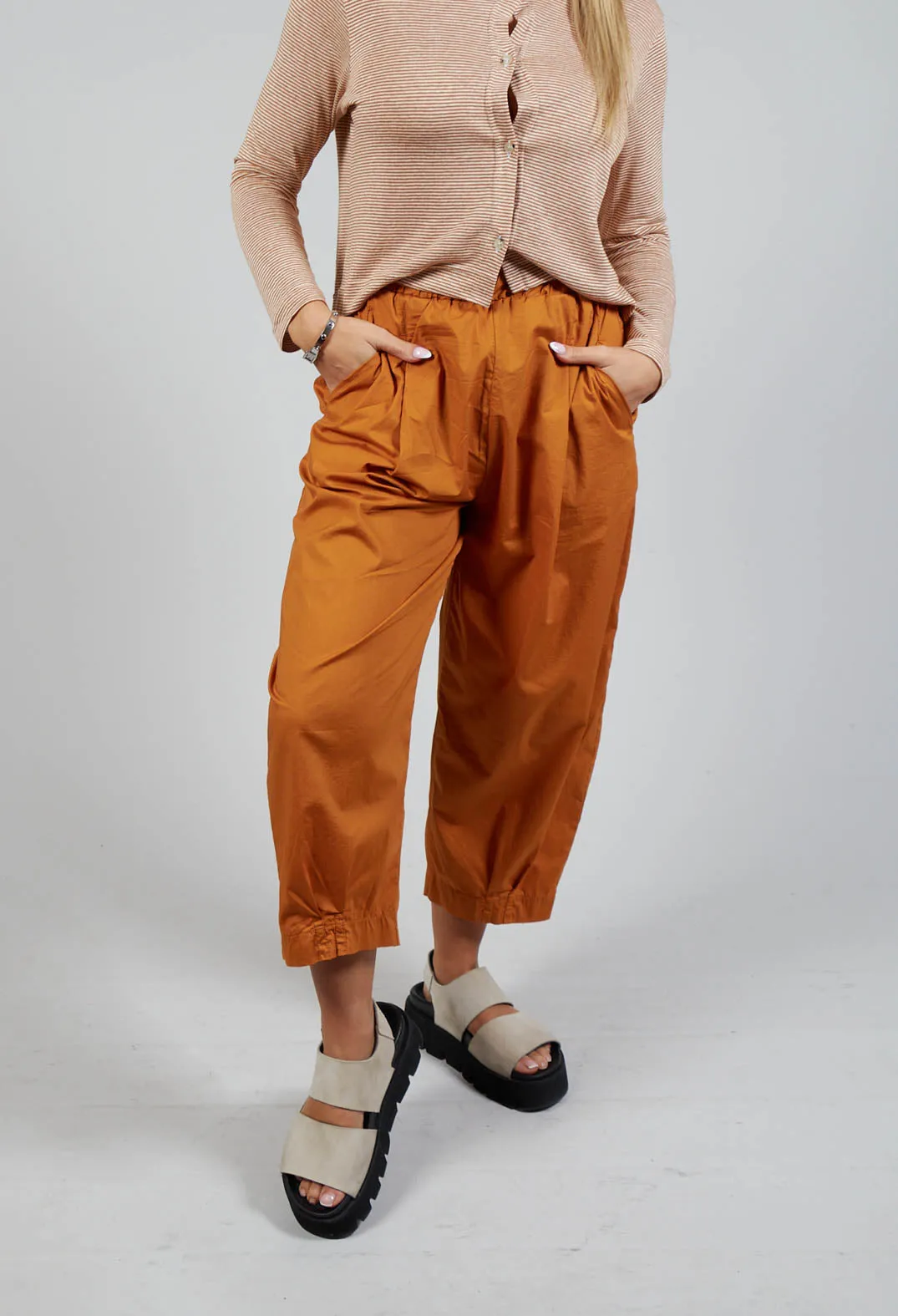 Bianco P Trousers In Ambra