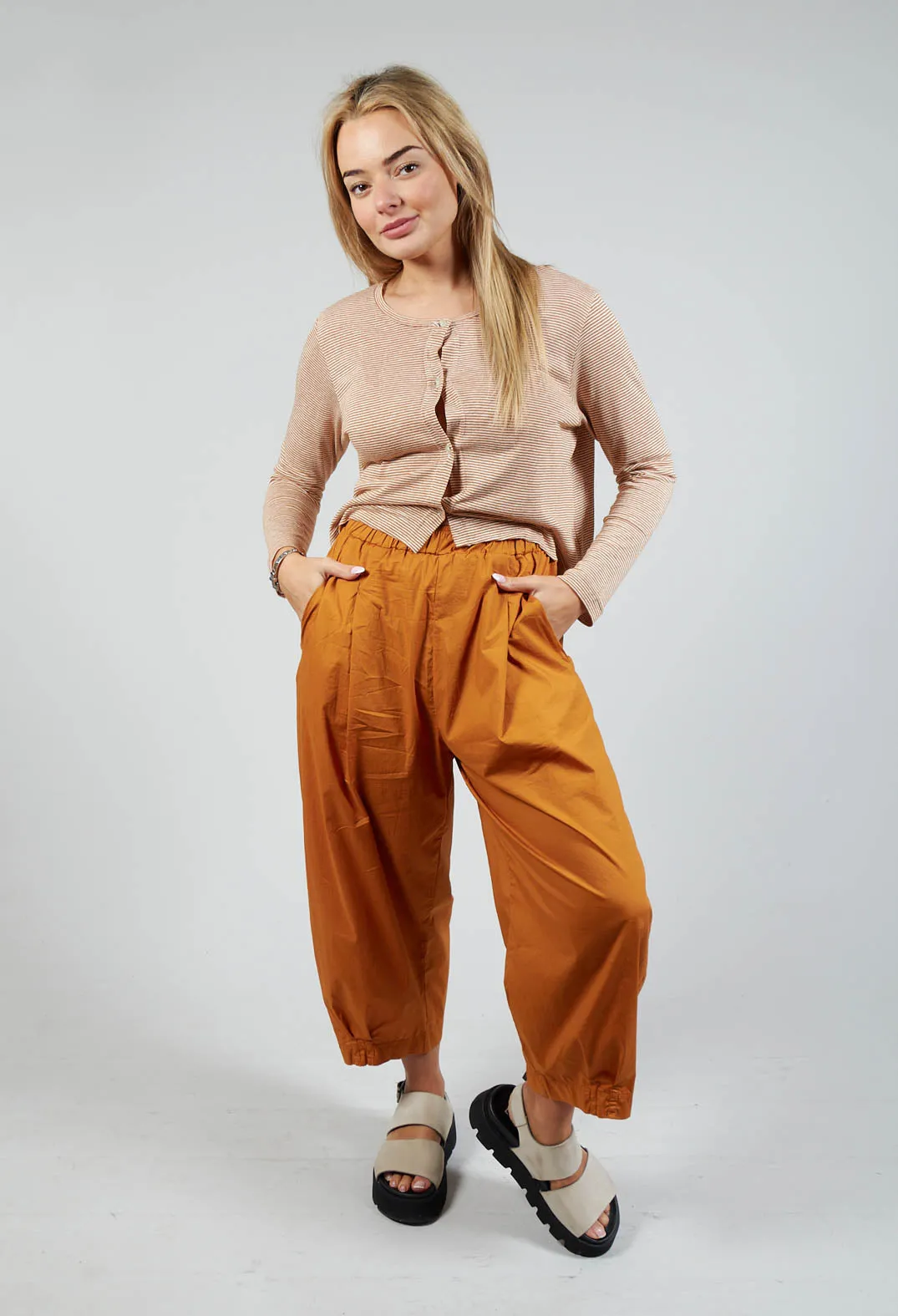 Bianco P Trousers In Ambra