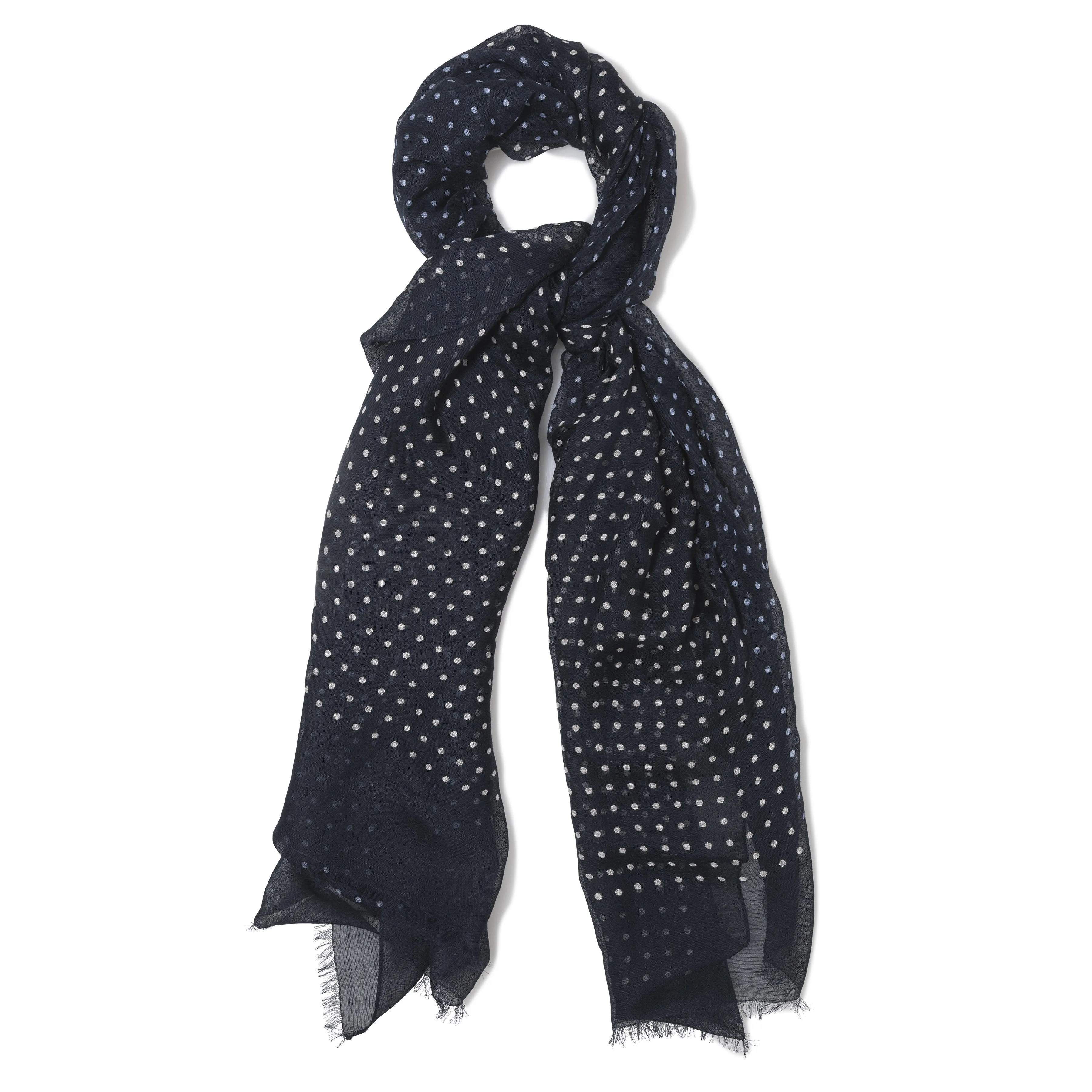 Bicolor Dots Print Scarf