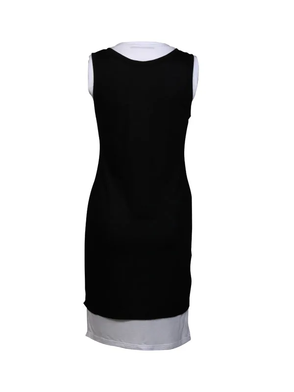 Black & White double dress sleeveless Top