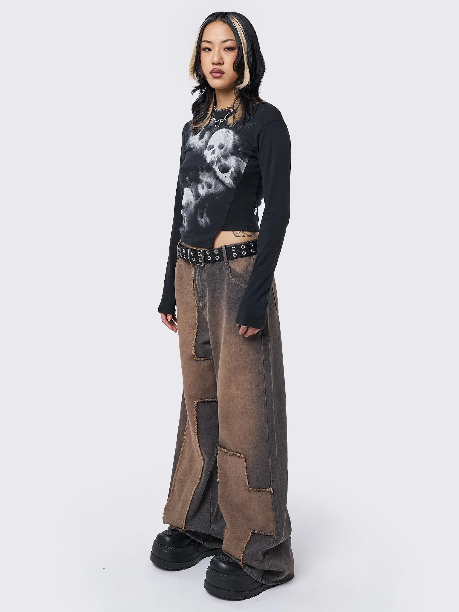 Blake Cross Patch Baggy Jeans