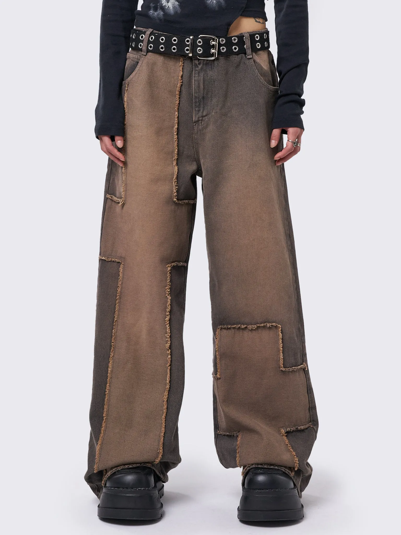 Blake Cross Patch Baggy Jeans