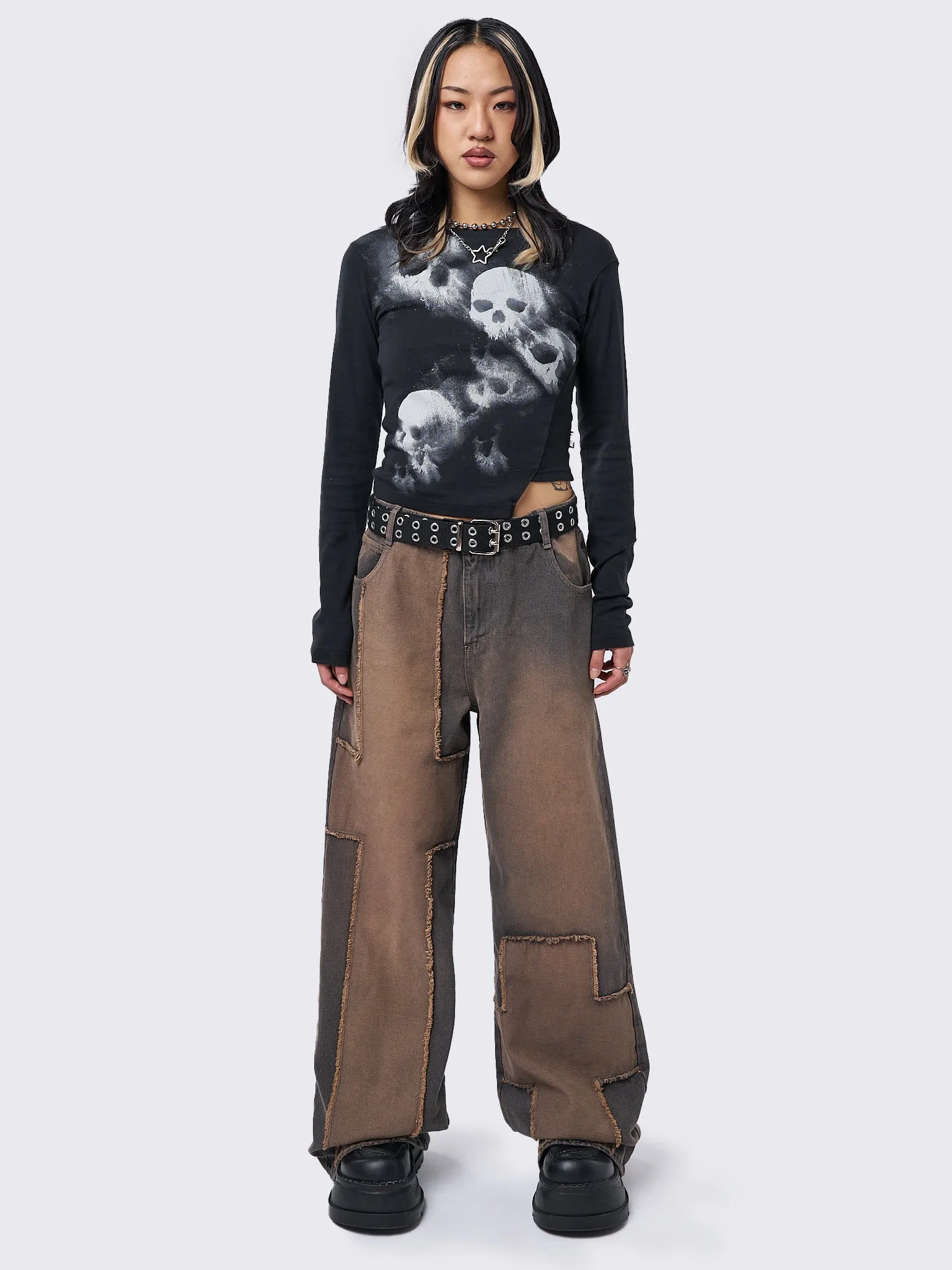 Blake Cross Patch Baggy Jeans