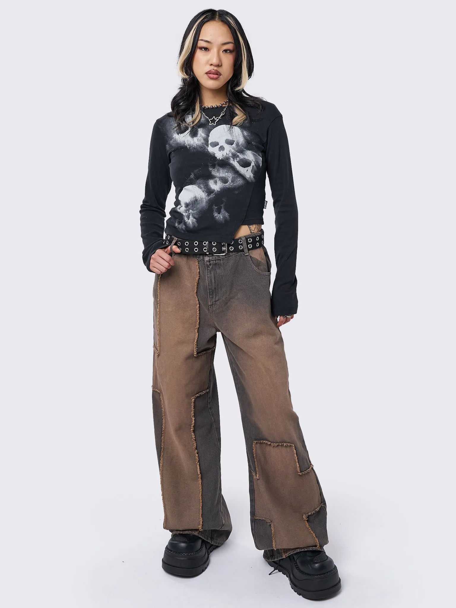 Blake Cross Patch Baggy Jeans