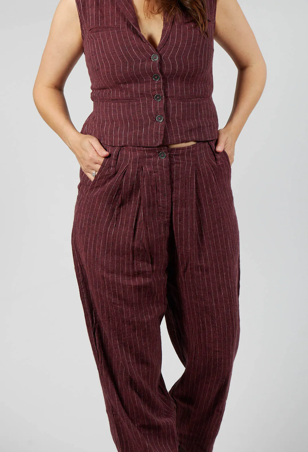 Botvi Trousers in Burgundy