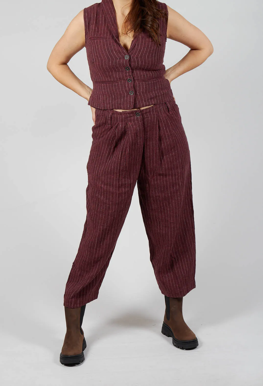 Botvi Trousers in Burgundy