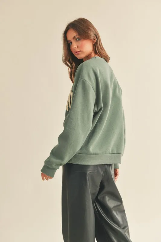 Boucle Letter Patch Sweatshirt