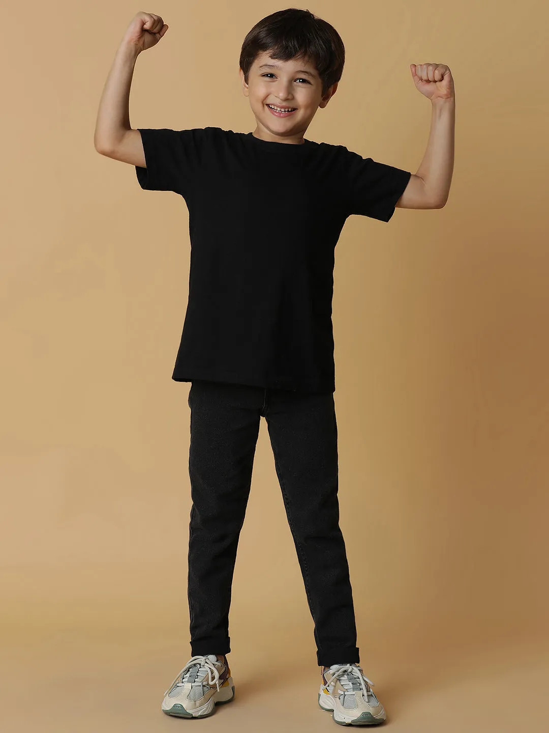 Boys Charcoal Grey Casual Jeans