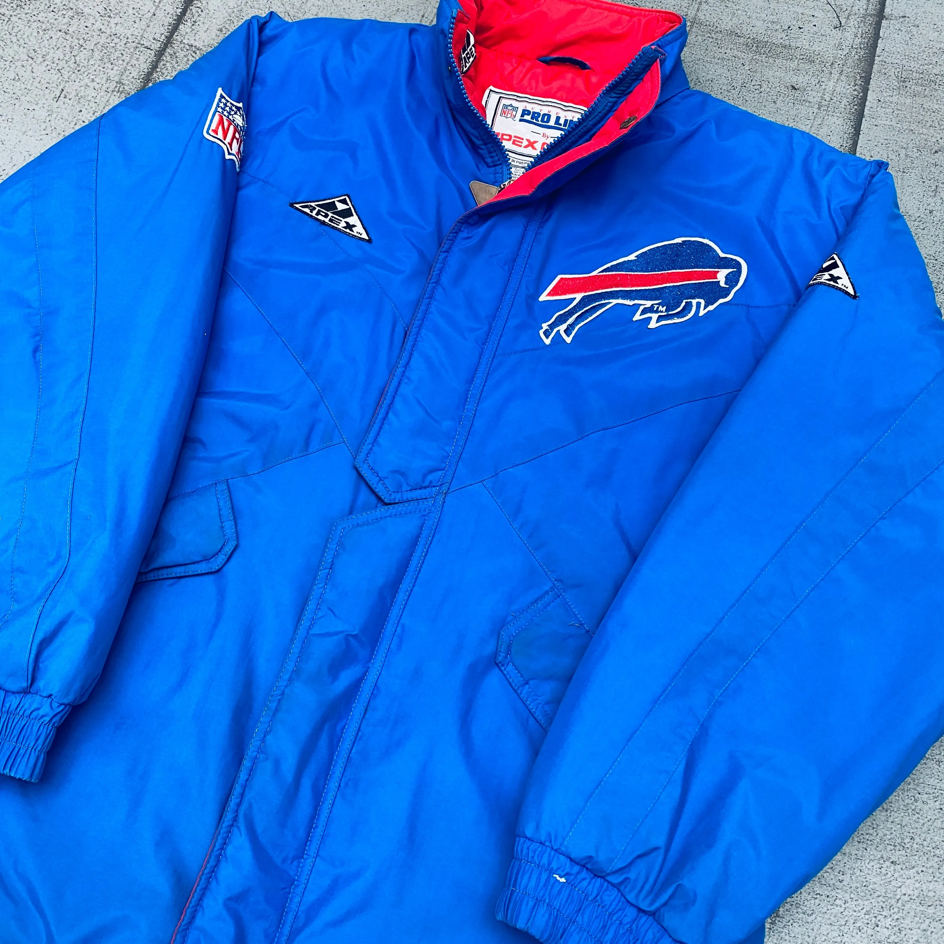 Buffalo Bills: 1990's Apex One Fullzip Proline Trench Coat (M)