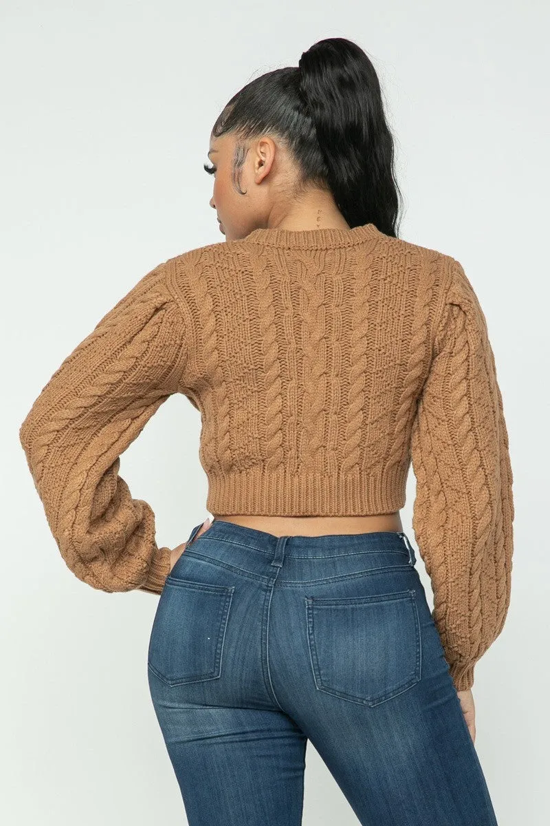 Cable Knit Pullover Sweater