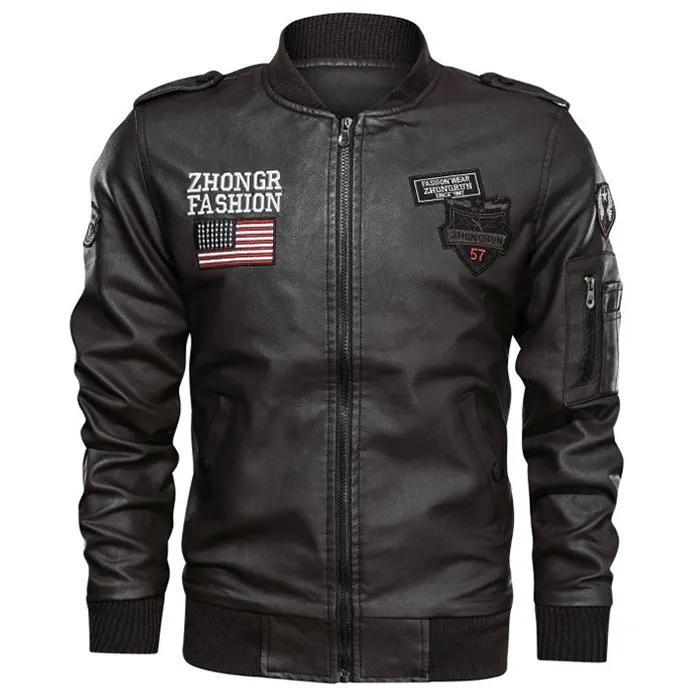 Casual Embroidery Baseball Men's Flight Jacket