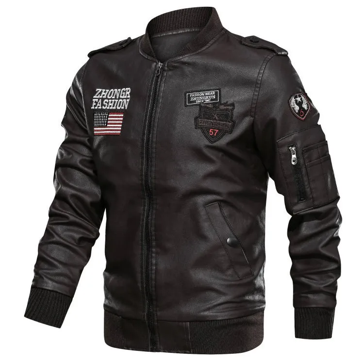 Casual Embroidery Baseball Men's Flight Jacket