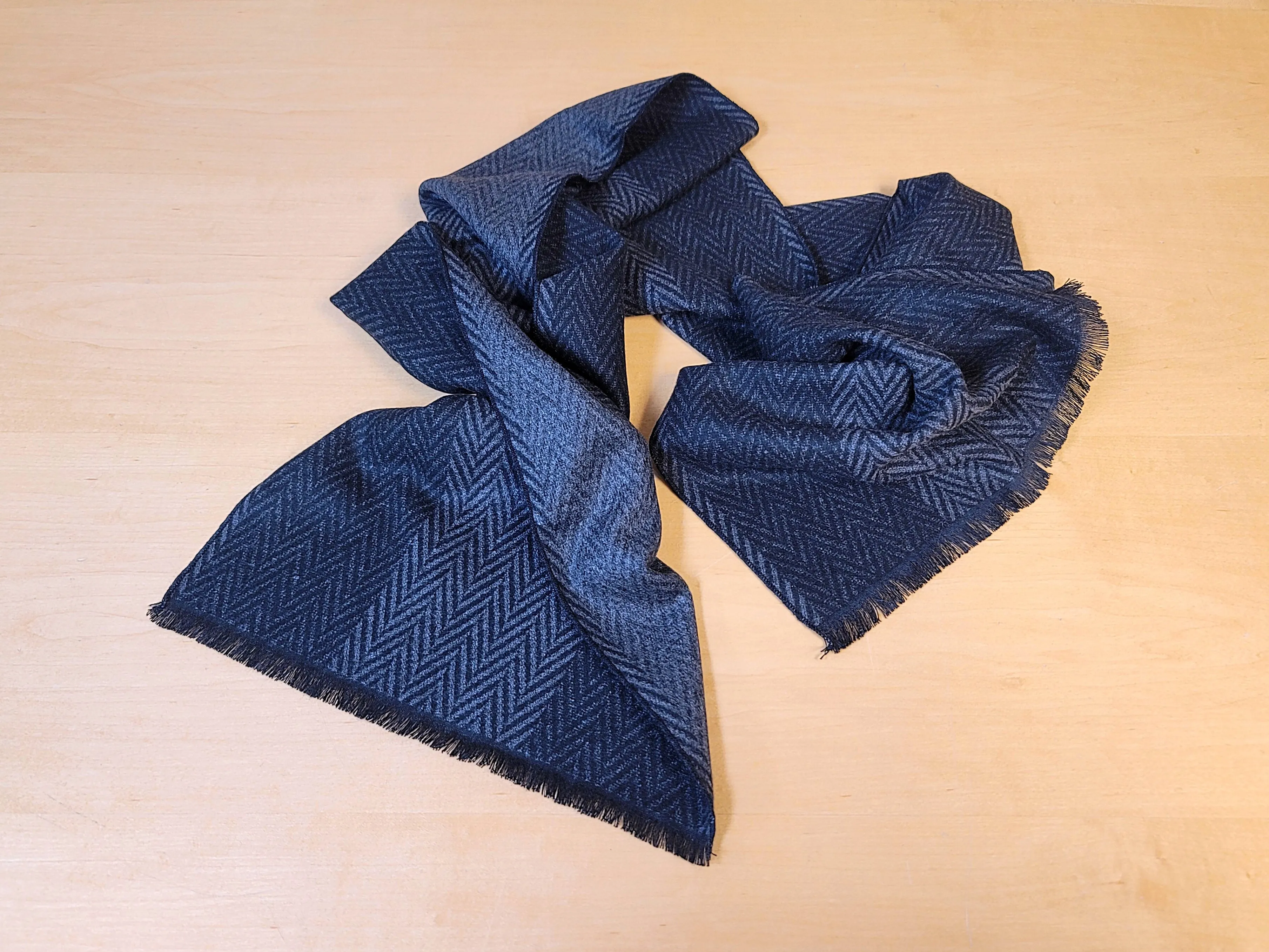 Charcoal Herringbone Scarf