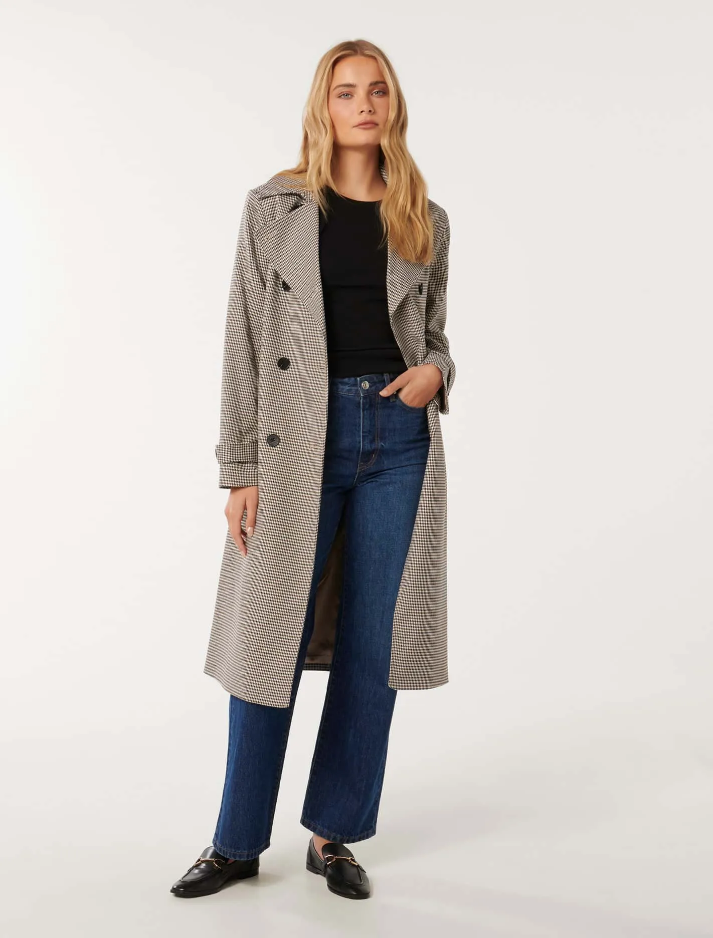 Charlie Check Trench Coat