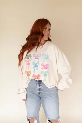 CHERRY   BOWS SWEATSHIRT