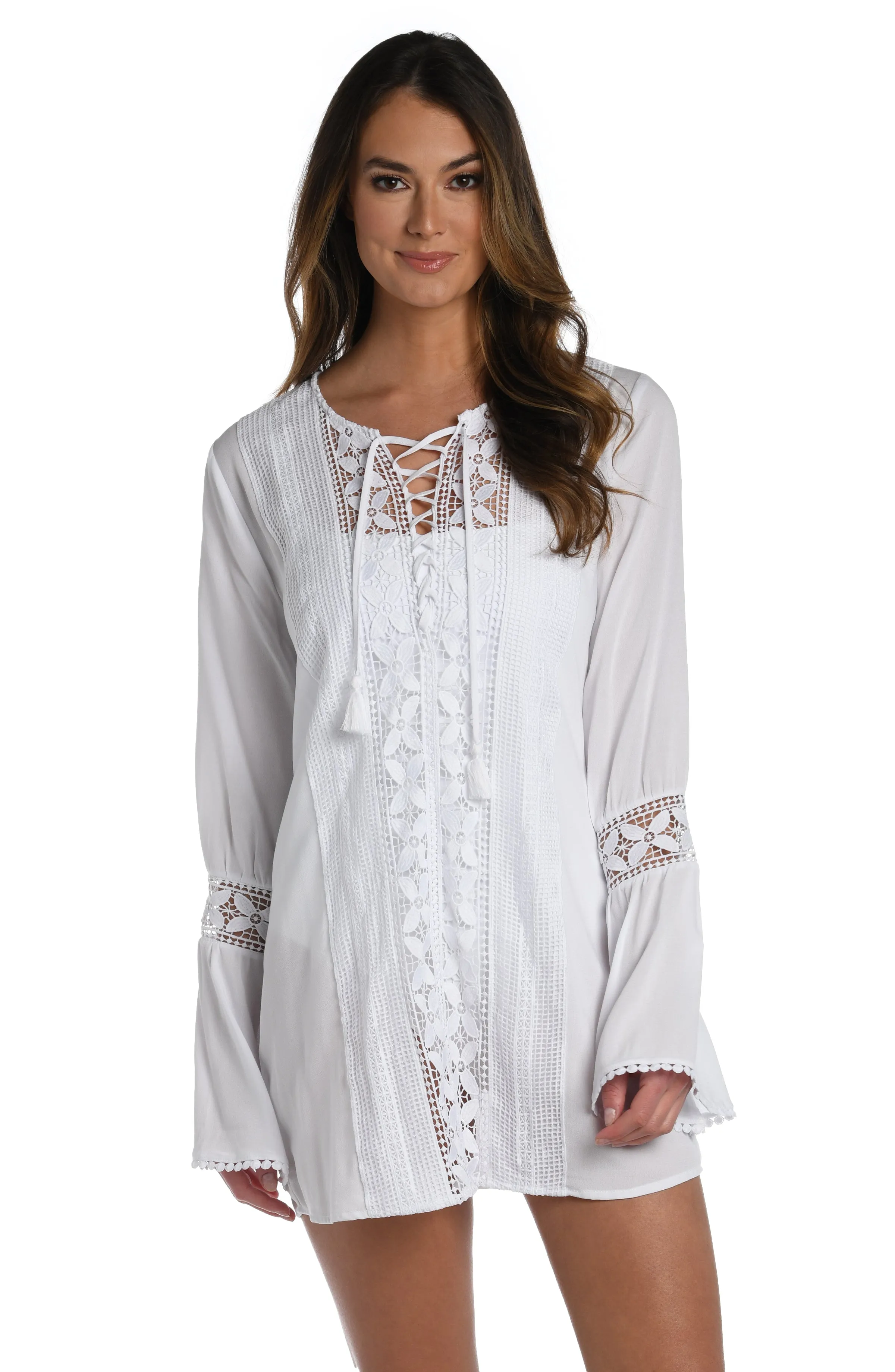 Coastal Covers Lace Up Tunic