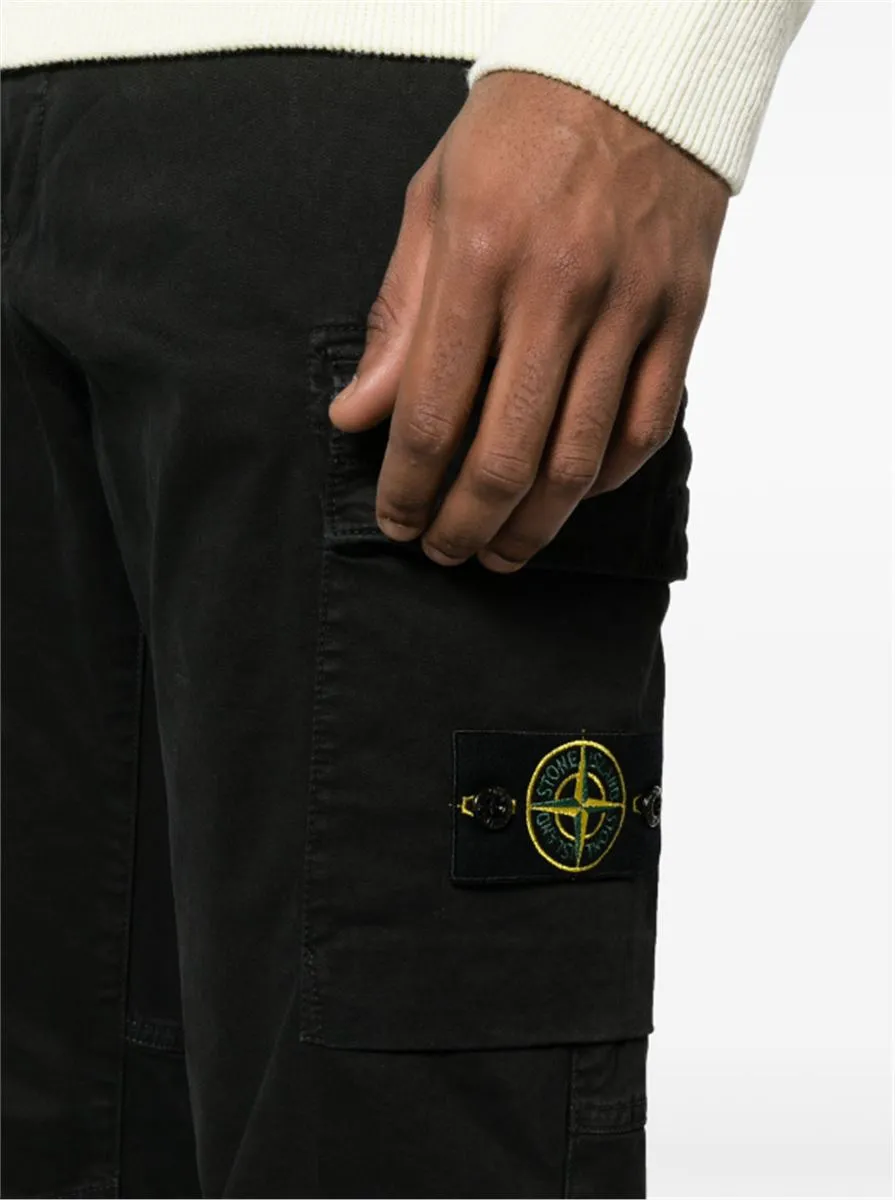 COMPASS-BADGE STRAIGHT-LEG TROUSERS